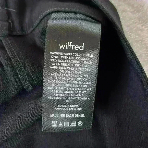 Aritzia Wilfred Sheer Flowy Wide Leg Ankle Pull On Pant Elastic Waist Black Sz M - Picture 9 of 11